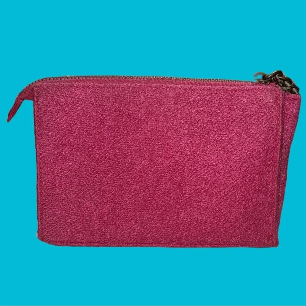 VINTAGE MAGENTA HOT PINK GOLDIE LIMITED EDITION MAKEUP‎ BAG CLUTCH